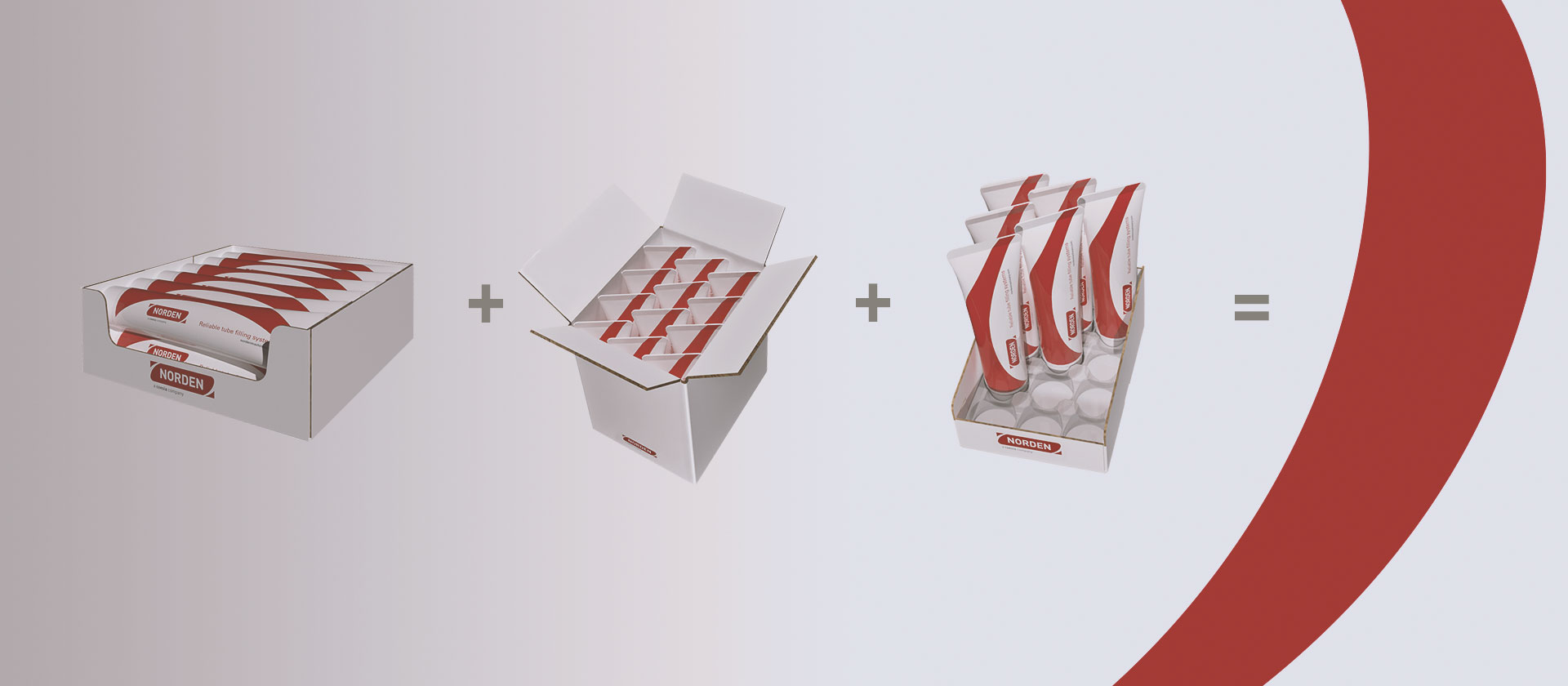 Tubes in a tray or box