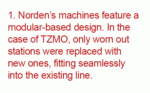Norden machines features a modular design